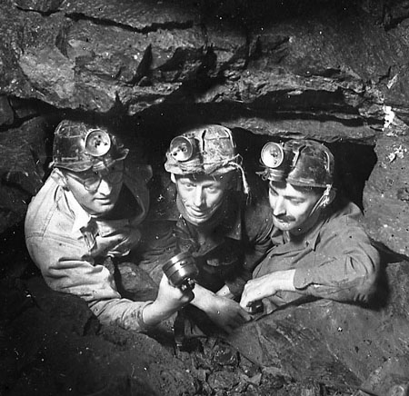 Bill Little (centre) and Lewis Railton (Right) being interviewed by the BBC's Alun Williams